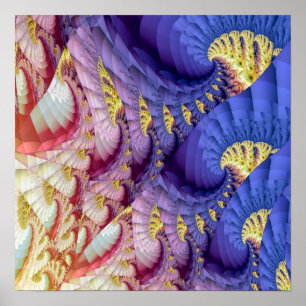 Abstract golfpatroon poster