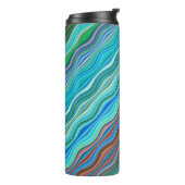  Abstract golfpatroon | Thermosbeker (Gedraaid links)