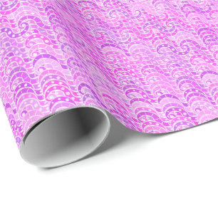 Abstract golfpatroon - violet, lavender, orchidee cadeaupapier