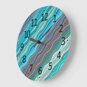 Abstract golfpatroon | Wandklok (Hoek)