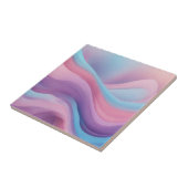 Abstract golvend blauw, roze, Paarse textuur Tegeltje (Zijkant)