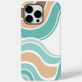 Abstract golvend bruin/blauw/tan iPhone/iPad geval Case-Mate iPhone Case (Achterkant)