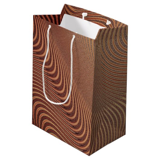 Abstract golvend cadeautaszakje medium cadeauzakje (Achterkant Gekanteld)
