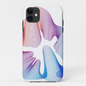 Abstract golvend lijnenontwerp Case-Mate iPhone case (Achterkant)