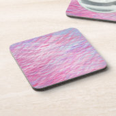Abstract golvend patroon bier onderzetter (Linkerzijde)