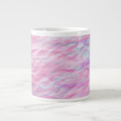 Abstract golvend patroon grote koffiekop (Voorkant)