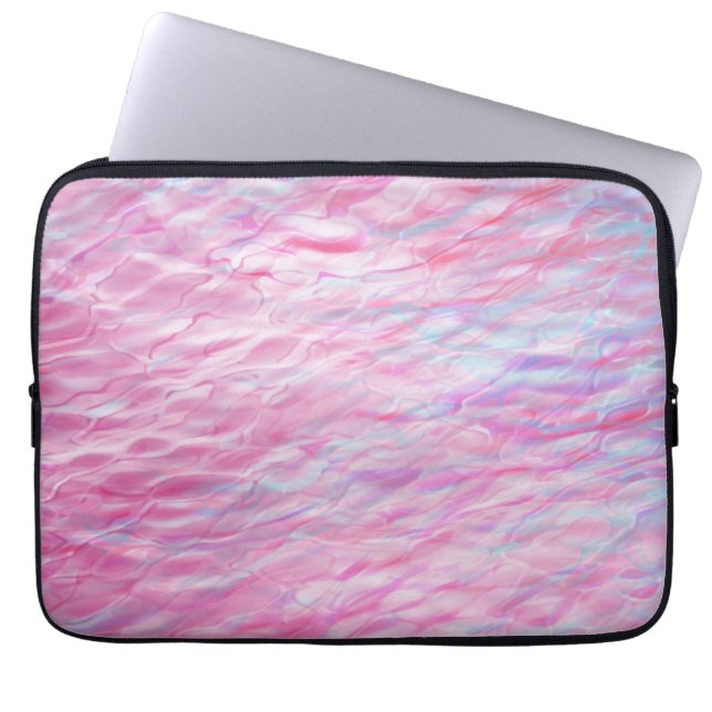 Abstract golvend patroon laptop sleeve (Voorkant)