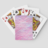 Abstract golvend patroon pokerkaarten (Achterkant)