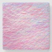 Abstract golvend patroon stenen onderzetter (Voorkant)