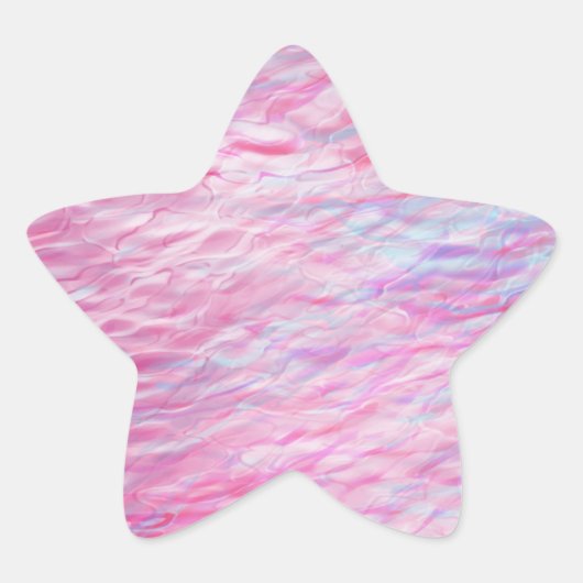 Abstract golvend patroon ster sticker (Voorkant)