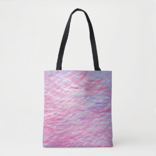 Abstract golvend patroon tote bag