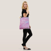 Abstract golvend patroon tote bag (Op model)