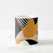 Abstract golvend:  zwart patroon koffiemok (Center)