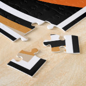 Abstract golvend: zwart patroon legpuzzel (Zijkant)