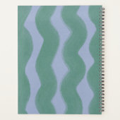 Abstract golvende streep groene lavendel planner (Achterkant)