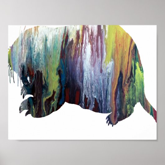 Abstract Gopher silhouette Poster (Voorkant)