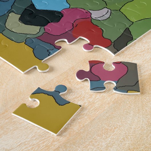 Abstract gordelglas legpuzzel (Zijkant)