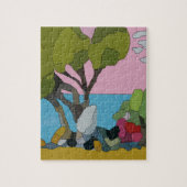 Abstract gordelglas legpuzzel (Verticaal)