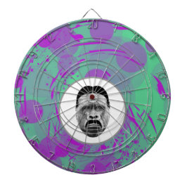 Abstract Gorilla Metal Cage Dartboard Dartbord