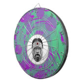 Abstract Gorilla Metal Cage Dartboard Dartbord (Voorkant Rechts)