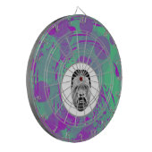 Abstract Gorilla Metal Cage Dartboard Dartbord (Voorkant Links)