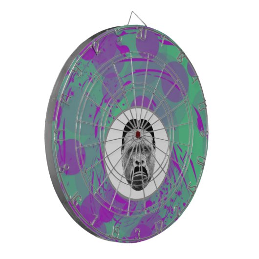 Abstract Gorilla Metal Cage Dartboard Dartbord (Voorkant Links)