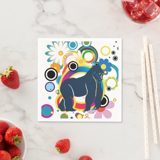 Abstract Gorilla Paper Napkins Servetten (Insitu)