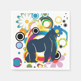Abstract Gorilla Paper Napkins Servetten