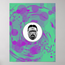 Abstract gorilla poster