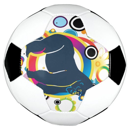Abstract Gorilla-Voetbal Voetbal (Gedraaid)