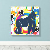 Abstract Gorilla Wrapped Canvas Afdruk (Insitu (Houten vloer))