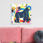 Abstract Gorilla Wrapped Canvas Afdruk (Insitu (Woonkamer))