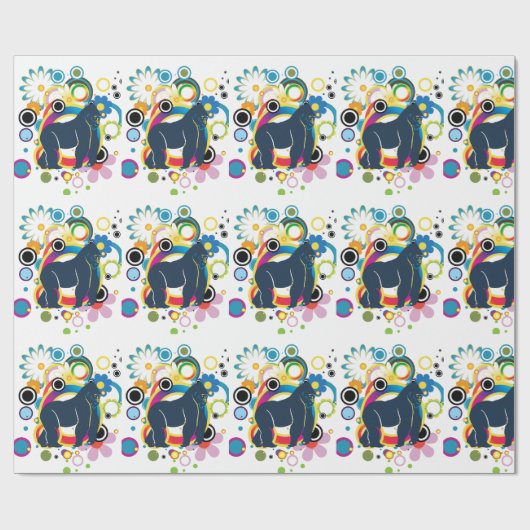 Abstract Gorilla Wrapping Paper Cadeaupapier (Vlak)
