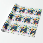 Abstract Gorilla Wrapping Paper Cadeaupapier (Uitgerold)