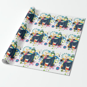 Abstract Gorilla Wrapping Paper Cadeaupapier