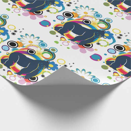 Abstract Gorilla Wrapping Paper Cadeaupapier (Hoek)