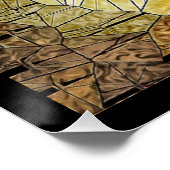 Abstract Gotisch Glas in lood Perfect Poster (Hoek)