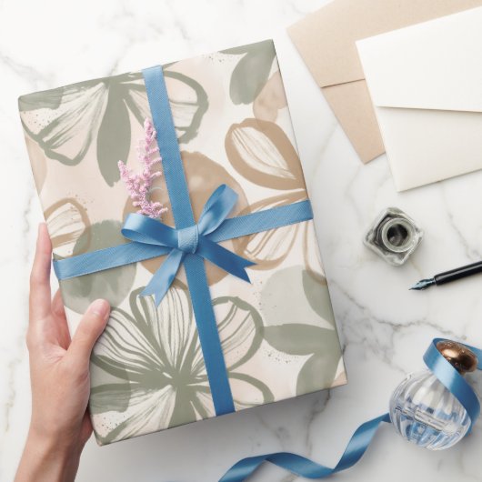 Abstract Gouache Floral Composition Cadeaupapier (Geschenken)