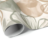 Abstract Gouache Floral Composition Cadeaupapier (Rol Hoek)