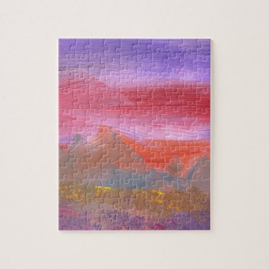 Abstract - Gouache - Mooie weiden 1 van 2 Legpuzzel (Verticaal)