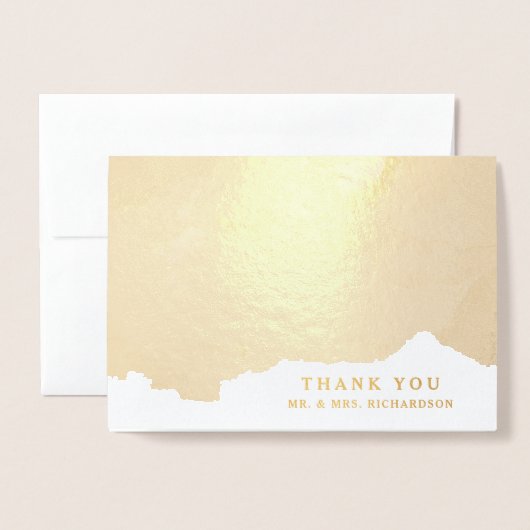 Abstract goud | Elegant dank u Folie Kaarten (Voorkant met envelop)