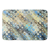 Abstract goud- en blauw patroon badmat (Voorkant)