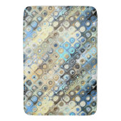 Abstract goud- en blauw patroon badmat (Voorkant Verticaal)
