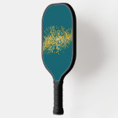 Abstract goud en Blauwgroen Pickleball Paddle (Links)