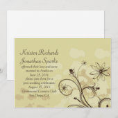 Abstract goud en bruin na huwelijksfeest kaart (Voorkant / Achterkant)