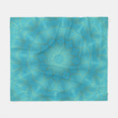 Abstract Goud en Helderblauw Kaleidoscoop Fleece Deken (Voorkant (Horizontaal))
