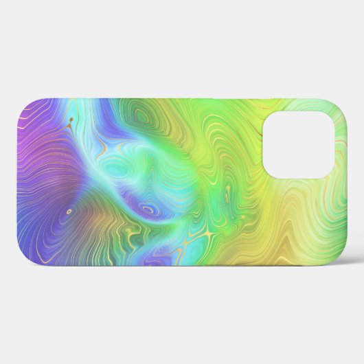 Abstract goud en regenboog Case-Mate iPhone case (Achterkant (horizontaal))