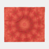 Abstract Goud en Rood Kaleidoscooppatroon Fleece Deken (Voorkant (Horizontaal))