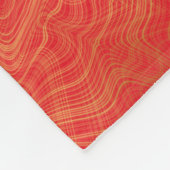 Abstract Goud en Rood Kaleidoscooppatroon Fleece Deken (Hoek)