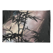 Abstract goud en zwart met Bamboe-Kussensloop Kussensloop (Achterkant-Links)